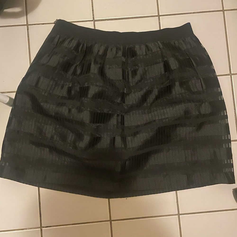 Anne Taylor Factory knee length skirt with mesh overlay